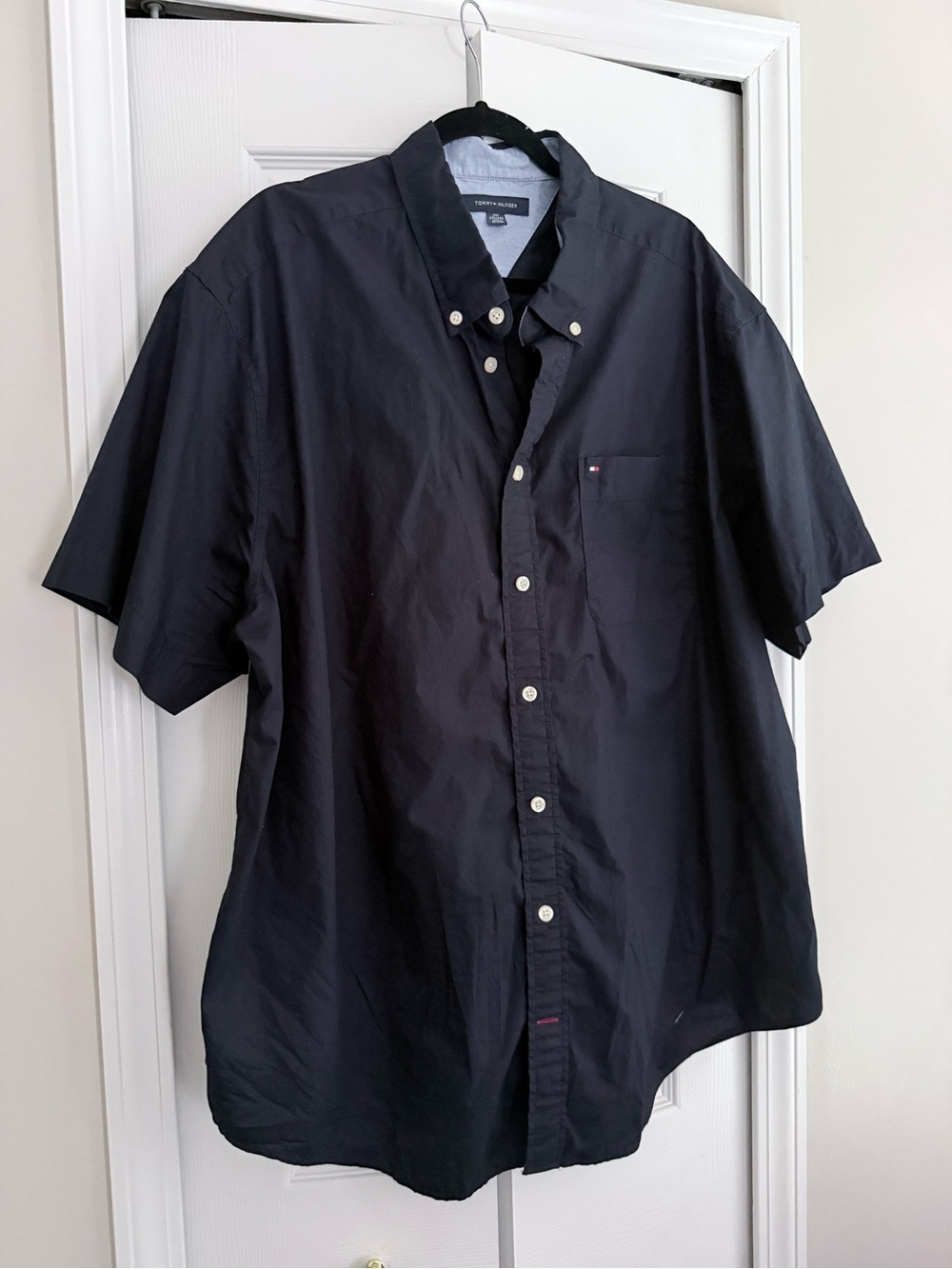 Tommy Hilfiger Men's Short-Sleeve Button-Down Shirt - Navy